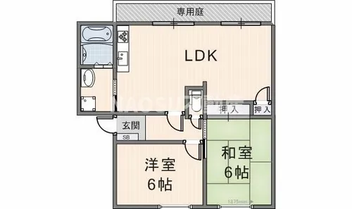 メゾン・ウィステB棟【205号室】の間取り
