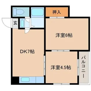 サンシャインMKM東小橋【4階】の間取り