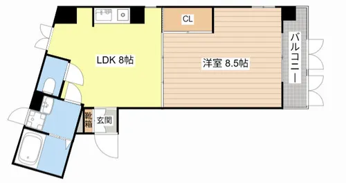マンションクララ【4-A号室】の間取り
