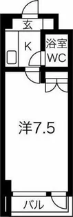 エクセレント中道【7階】の間取り