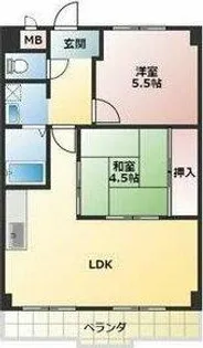 アイボリッチマンション【4階】の間取り