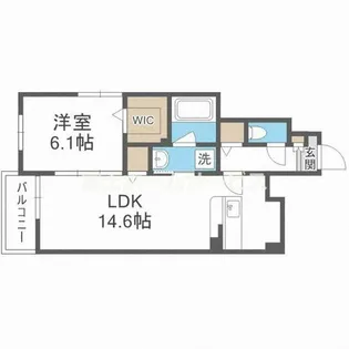 アーサー住之江【1階】の間取り