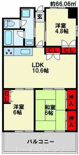 福岡県北九州市小倉北区真鶴2丁目【マンション】の間取り