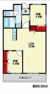 福岡県北九州市小倉北区真鶴2丁目【マンション】の間取り