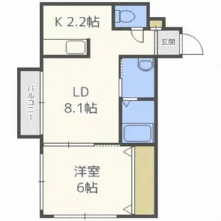 A BOND平岸【401号室】の間取り