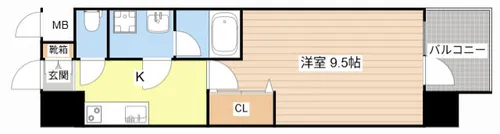 クレアドーレ南草津【210号室】の間取り