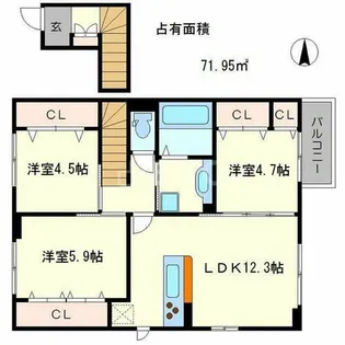 パークヒル岩倉【2階】の間取り