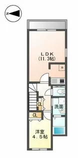 ソレアードⅢ【2階】の間取り