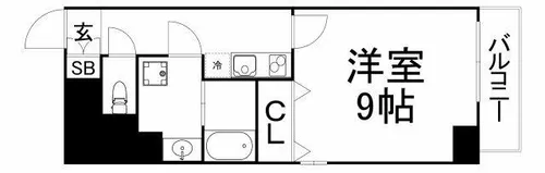 大阪府大阪市中央区南本町2丁目【マンション】の間取り