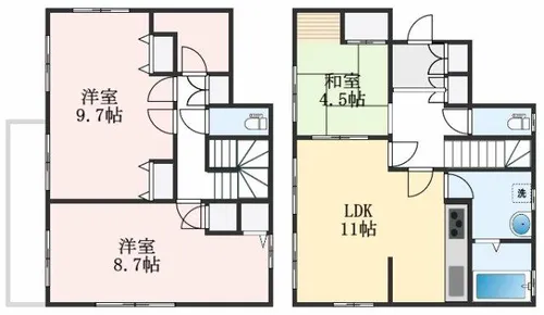大阪府堺市南区高倉台2丁【一戸建】の間取り