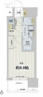 レジュールアッシュ玉造【8階】の間取り