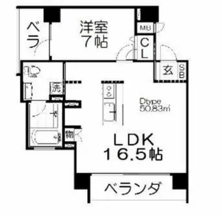 アークリヴェール【7階】の間取り