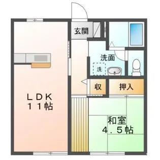 サンハイツ(相生)【1階】の間取り