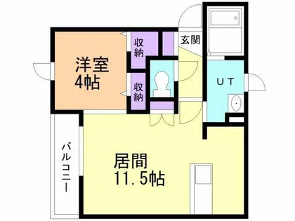 Residence TAKASAGO C・D【D201号室】の間取り