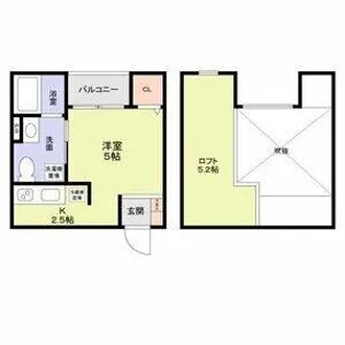 ドメーヌ堺【203号室】の間取り