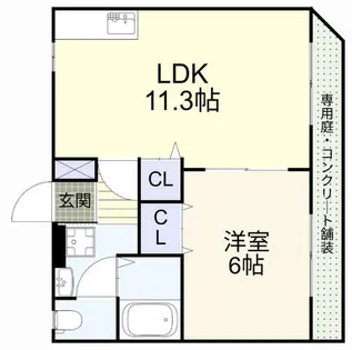 あゆみハイツC棟【101号室】の間取り