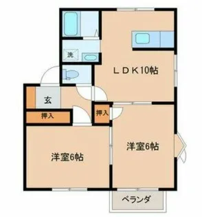 グリーンリーフ拾番館【201号室】の間取り