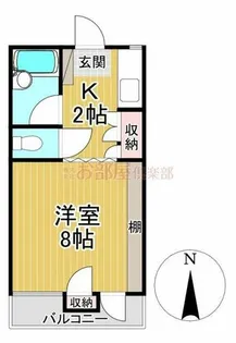 メディカルコーポⅡ【411号室】の間取り