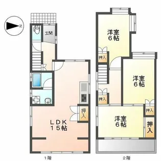 愛知県名古屋市守山区八反【一戸建】の間取り