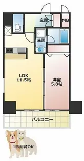 ORSUS新大阪(旧プレジオ新大阪ROUGE)【12階】の間取り