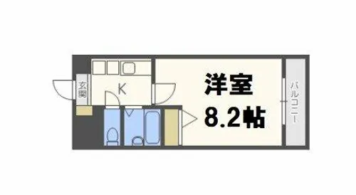 ウィンヒルズ難波西【4階】の間取り