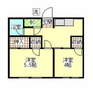 かわき荘【201号室】の間取り