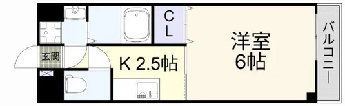 リバティー中曽根【106号室】の間取り