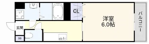 リバティー中曽根【106号室】の間取り
