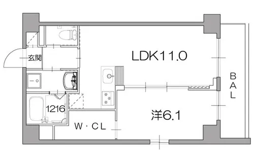 レグルス【5階】の間取り
