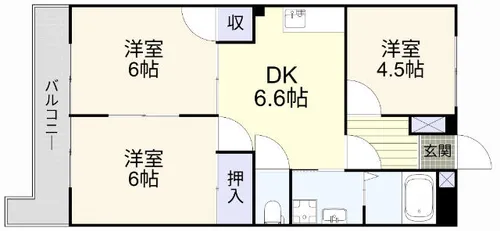 シャトレ沼本町【503号室】の間取り