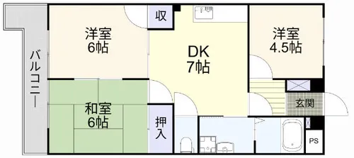 シャトレ沼本町【206号室】の間取り