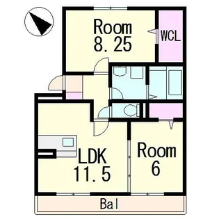 ヴァンサンカン【3階】の間取り