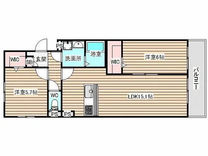 M’s Ring Grande 春日出北【2階】の間取り