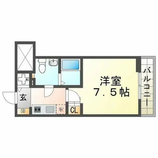 エス・キュート尼崎Ⅱ【1006号室】の間取り