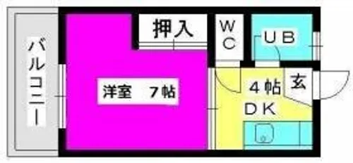 荒牧ハイツ【2階】の間取り