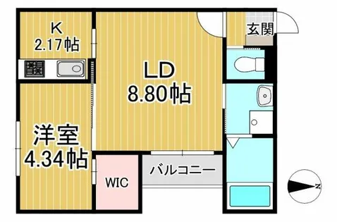 BRAVE BASE久留米東 B棟【202号室】の間取り