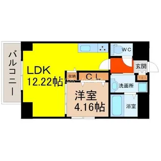 GRANDUKE新栄【8階】の間取り