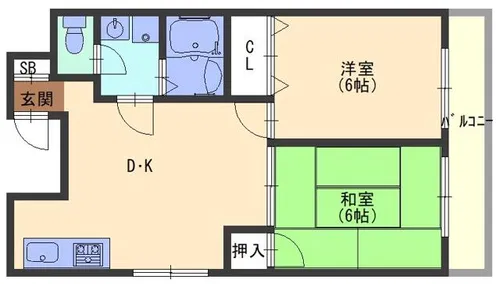 幸福ハイツ【3階】の間取り
