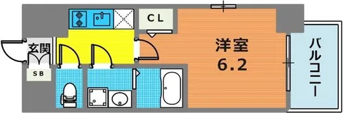 Cion KOBE Bayside【3階】の間取り