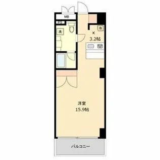 スクエア名駅南【211号室】の間取り