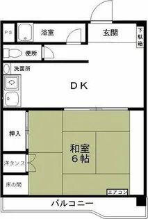 ハイツ東大手【4階】の間取り