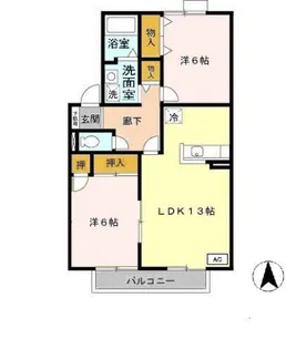 ハーベストウィズ【203号室】の間取り