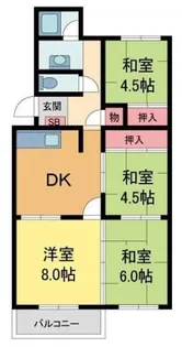 宝塚光明住宅2号棟【403号室】の間取り