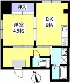 鹿ケ谷マンション【2階】の間取り