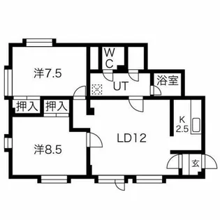 シュプロスしのろ【1階】の間取り