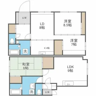 長谷川ハイツ【1階】の間取り