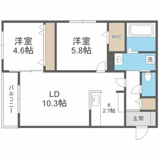 WELINA ASABU【405号室】の間取り