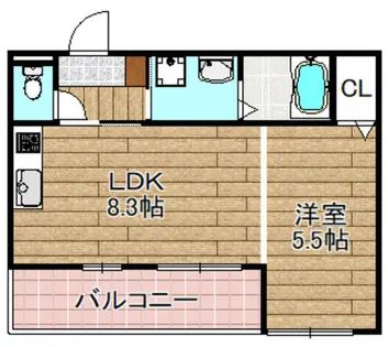 Bonheur【201号室】の間取り