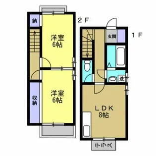 エトワールあすかA【106号室】の間取り