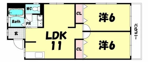 山手ハイム【3階】の間取り